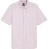 Bedrucktes Slim-Fit-Hemd aus Jersey mit Baumwollanteil