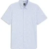 Bedrucktes Slim-Fit-Hemd aus Jersey mit Baumwollanteil