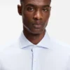 Bedrucktes Slim-Fit-Hemd aus knitterfreier Baumwolltwill