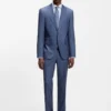 Bedrucktes Slim-Fit-Hemd aus knitterfreier Baumwolltwill