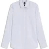 Bedrucktes Slim-Fit-Hemd aus Oxford-Stretch-Baumwolle