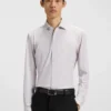 Bedrucktes Slim-Fit-Hemd aus Performance-Stretch-Jersey