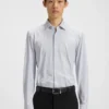 Bedrucktes Slim-Fit-Hemd aus Performance-Stretch-Jersey