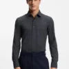 Bedrucktes Slim-Fit-Hemd aus Performance-Stretch-Jersey