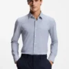 Bedrucktes Slim-Fit-Hemd aus Performance-Stretch-Jersey