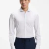 Bedrucktes Slim-Fit-Hemd aus Performance-Stretch-Jersey