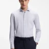Bedrucktes Slim-Fit-Hemd aus Performance-Stretch-Jersey