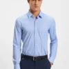 Bedrucktes Slim-Fit-Hemd aus Performance-Stretch-Jersey