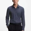 Bedrucktes Slim-Fit-Hemd aus Performance-Stretch-Jersey