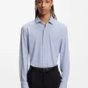 Bedrucktes Slim-Fit-Hemd aus Performance-Stretch-Jersey