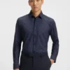 Bedrucktes Slim-Fit-Hemd aus Performance-Stretch-Jersey