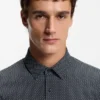 Bedrucktes Slim-Fit-Hemd aus Performance-Stretch-Jersey