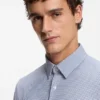 Bedrucktes Slim-Fit-Hemd aus Performance-Stretch-Jersey