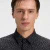Bedrucktes Slim-Fit-Hemd aus Performance-Stretch-Jersey