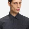 Bedrucktes Slim-Fit-Hemd aus Performance-Stretch-Jersey