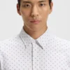 Bedrucktes Slim-Fit-Hemd aus Performance-Stretch-Jersey