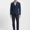 Bedrucktes Slim-Fit-Hemd aus Performance-Stretch-Jersey