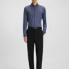 Bedrucktes Slim-Fit-Hemd aus Performance-Stretch-Jersey