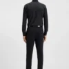 Bedrucktes Slim-Fit-Hemd aus Performance-Stretch-Jersey