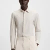 Bedrucktes Slim-Fit-Hemd aus Performance-Stretch-Material