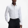 Bedrucktes Slim-Fit-Hemd aus Stretch-Jersey
