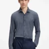 Bedrucktes Slim-Fit-Hemd aus Stretch-Jersey