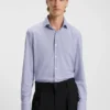 Bedrucktes Slim-Fit-Hemd aus Stretch-Jersey