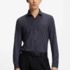 Bedrucktes Slim-Fit-Hemd aus Stretch-Jersey