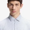 Bedrucktes Slim-Fit-Hemd aus Stretch-Jersey
