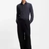 Bedrucktes Slim-Fit-Hemd aus Stretch-Jersey