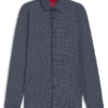 Bedrucktes Slim-Fit-Hemd aus Stretch-Jersey