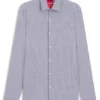Bedrucktes Slim-Fit-Hemd aus Stretch-Jersey