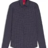 Bedrucktes Slim-Fit-Hemd aus Stretch-Jersey