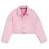 Überfärbte Kinderjacke aus Stretch-Baumwoll-Denim