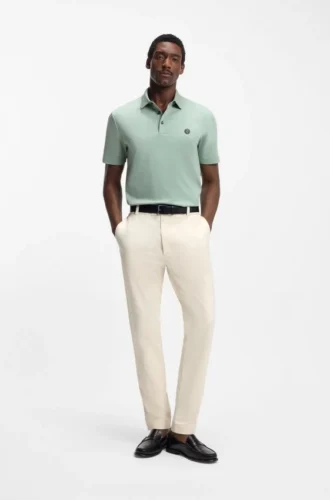 Bügelleichte Hose in moderner Passform aus Baumwollmisch-Twill