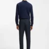 Bügelleichte Hose in moderner Passform aus Baumwollmisch-Twill