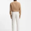 Bügelleichte Hose mit konischer Passform aus Stretch-Baumwollpopeline Bügelleichte Hose mit konischer Passform aus Stretch-Baumwollpopeline