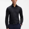 Bügelleichtes Slim-Fit-Hemd aus Baumwollpopeline Bügelleichtes Slim-Fit-Hemd aus Baumwollpopeline