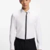 Bügelleichtes Slim-Fit-Hemd aus Baumwollpopeline Bügelleichtes Slim-Fit-Hemd aus Baumwollpopeline