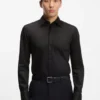 Bügelleichtes Slim-Fit-Hemd aus Baumwollpopeline Bügelleichtes Slim-Fit-Hemd aus Baumwollpopeline