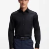 Bügelleichtes Slim-Fit-Hemd aus Baumwollpopeline Bügelleichtes Slim-Fit-Hemd aus Baumwollpopeline