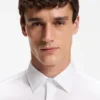 Bügelleichtes Slim-Fit-Hemd aus Baumwollpopeline Bügelleichtes Slim-Fit-Hemd aus Baumwollpopeline