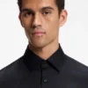 Bügelleichtes Slim-Fit-Hemd aus Baumwollpopeline Bügelleichtes Slim-Fit-Hemd aus Baumwollpopeline