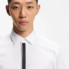 Bügelleichtes Slim-Fit-Hemd aus Baumwollpopeline Bügelleichtes Slim-Fit-Hemd aus Baumwollpopeline