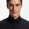 Bügelleichtes Slim-Fit-Hemd aus Baumwollpopeline Bügelleichtes Slim-Fit-Hemd aus Baumwollpopeline