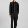 Bügelleichtes Slim-Fit-Hemd aus Baumwollpopeline