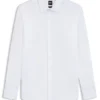 Bügelleichtes Slim-Fit-Hemd aus Baumwollpopeline Bügelleichtes Slim-Fit-Hemd aus Baumwollpopeline