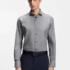 Bügelleichtes Slim-Fit-Hemd aus Stretch-Baumwolle Bügelleichtes Slim-Fit-Hemd aus Stretch-Baumwolle