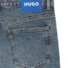 Blaue Baggy-Fit-Jeans aus Distressed-Denim