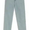 Blaue Baggy-Fit-Jeans aus festem Denim